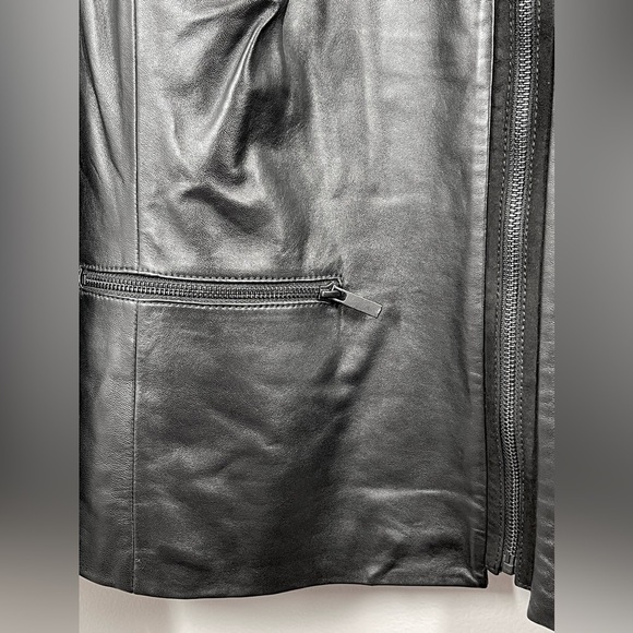 NWT HALOGEN Women’s Plus Size 100% Leather Jacket Size 24W - Picture 9 of 16